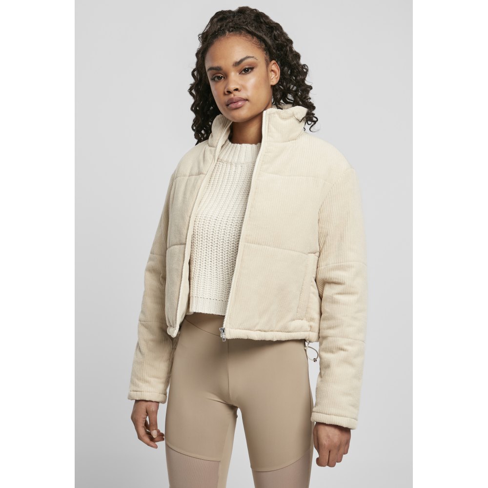 Urban Classics - Corduroy Gewatteerd jack - Creme